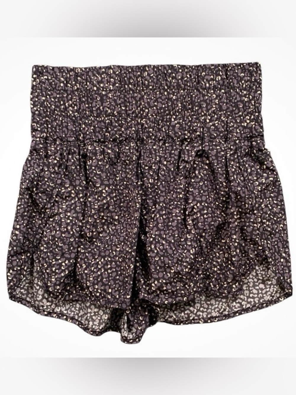 FP Free People Movement The Way Home Leopard Print Athletic Shorts Size S
